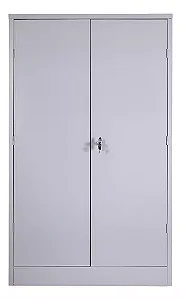 Armário de Aço Alto 2 Portas c/ Prateleiras CA-90 #26 Maçaneta 198x90x40cm