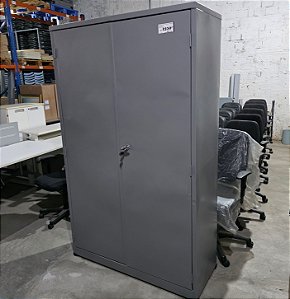 Armário de Aço Alto 2 Portas c/ 4 Prateleiras CA-1200 *CH-26 Maçaneta* 1,98x1,20x0,45m ( NOVO COM AVARIAS)