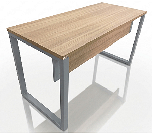 Mesa de Escritório Pé Quadro em Aço Tampo Amadeirado 25mm 1,34m x 0,60m M134/60 P25TUB NL/GR