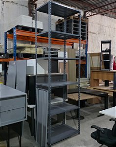 Estante Linha Pesada 3,00 x 0,60 x 0,92m CHAPA 22 Colunas L3 C/ 6 bandejas 920x580mm