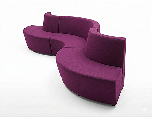 Conjunto Sofá Usado c/ 3 Módulos Curvos 45º IN/EX Cavaletti Spin 36845
