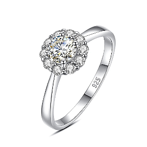 Anel Chuveirinho Diamante Moissanite