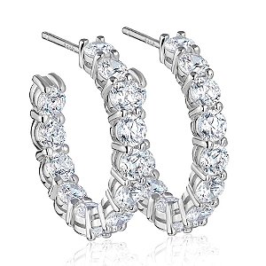 Brinco Argola em Moissanite