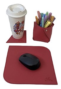 Kit Mouse Pad + Porta Caneta + Porta Copo (Brinde)