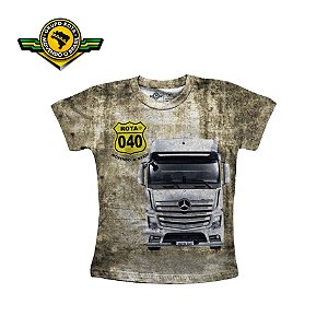 CAMISETA FEMININA ROTA 040 MERCEDES ACTROS