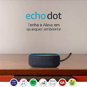 Echo Dot (3ª Geração): Smart Speaker com Alexa - Cor Preta
