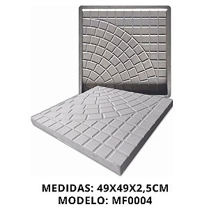 Forma Para Piso Quadrado Estriado Calçada - MF0004