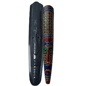 Forma Decoração Mascara Tribal Carranca ABS- D0850 98x14cm