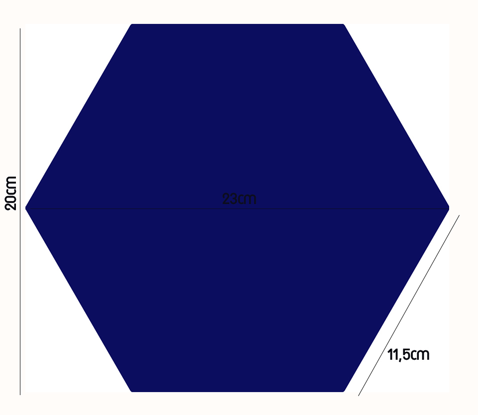 Revestimento Ceral 20x23x11,5 Hexagonal Blue - Cx1,02