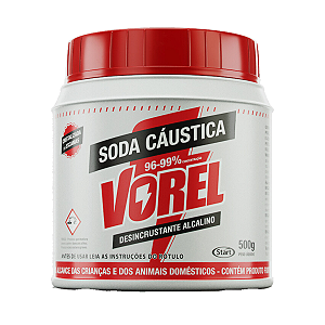 Soda Cáustica Escama 96% - 99% 500g Start Vorel Cristalizada
