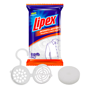 Antitraça e Antimofo com Suporte Lipex 25g Guarda Roupas Canela