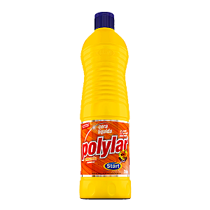 Cera Líquida Polylar Amarela 750ml Perfumada Floral p/ Pisos
