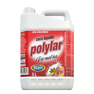 Cera Líquida Polylar Start Vermelha 5 litros Perfume Floral Pisos