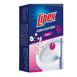 Pedra Sanitária 40g Detergente Limpa Perfuma Banheiro Lipex Floral