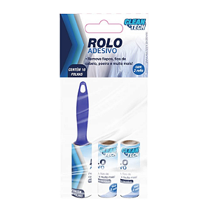 Mini Rolo Removedor Tira Pelo Roupa Sofá Cleantech  2 Refil