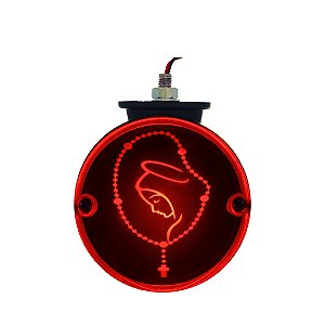 Lanterna Maria Smart Foguinho Nossa Senhora Terço Base Preta