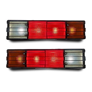 Par Lanterna Traseira Mercedes 1620 LED Fumê MT 24V Lantersul