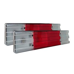 Par Lanterna Traseira Mercedes 1620 LED Cristal MT 24V Lantersul