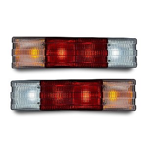 Par Lanterna Traseira Mercedes 1620 LED Cristal MT 12V Lantersul