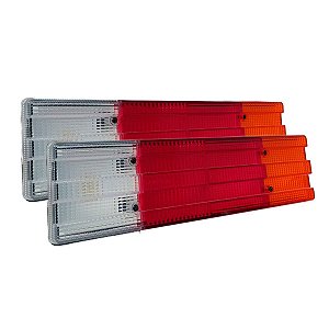 Par Lanterna Traseira Mercedes 1620 LED Âmbar MT 24V Lantersul