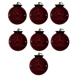 Kit 7 Lanternas Maria Smart Mercedes Benz Base Preta Lantersul