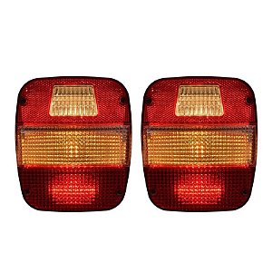 Par Lanterna Ford Volks Marmitão Cristal Metalizado Lantersul