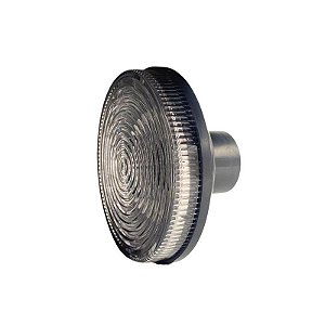 Lanterna Traseira Cristal 125mm Sem Soquete Metalizada H3