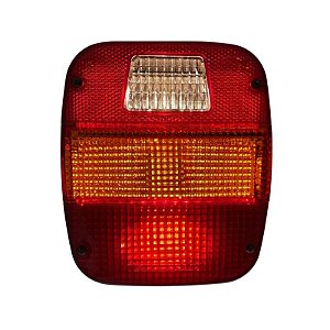 Lanterna Traseira LED 12V Ford Volks Âmbar Lado Esquerdo Com Vigia Metalizado Lantersul