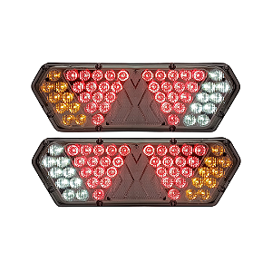Par Lanterna Traseira Guerra Silver Cristal Motion LED 12/24v Lantersul