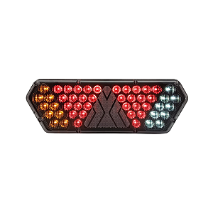 Lanterna Traseira Guerra Motion Black Cristal LED 12/24v LE Lantersul