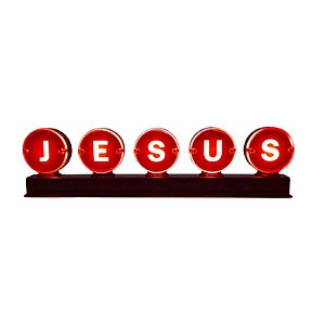 Kit Lanternas Maria Smart Foguinho LED Bivolt Com Suporte - Jesus