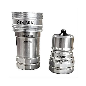 Conjunto Engate Rápido Hidráulico Corpo 1” x Rosca 3/4" NPT