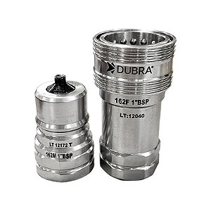 Conjunto Engate Rápido Hidráulico Corpo 1” X Rosca 1" BSP
