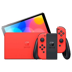 Nintendo Switch OLED Console Mario Edição 64GB Vermelho - Lacrado
