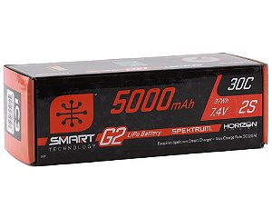 Bateria Spektrum Smart LiPo 7.4V 5000mAh 2S 30C G2 Hardcase - Lacrado