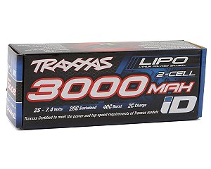Bateria Traxxas Lipo 2S 7.4V 3000mAh iD System Tra2827X - Lacrado