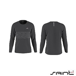 Camisa Saint Manga Longa Cinza