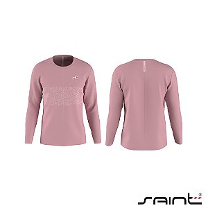 Camisa Saint Manga Longa Rosa