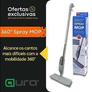 Mop Spray Refil Rodo de Limpeza Esfregão Magico com Reservatório Microfibra 1 refil