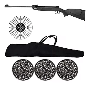 Carabina Pressão Qgk 14black Edition 5.5 + Kit Completo