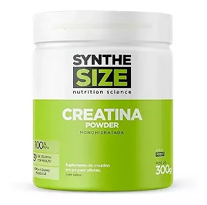Creatina 300g Monohidratada 100% Pura Synthesize Original Sabor Sem Sabor