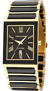 Relógio Technos Feminino Cerâmica Safira Quadrado 2015CF/4P