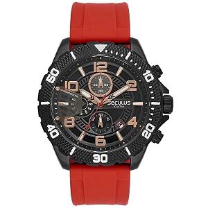 Relógio Masculino Cronógrafo Silicone 77301GPSVSU2