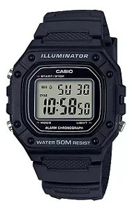 Relógio Casio Masculino Digital Preto W-218H-1AVDF-SC