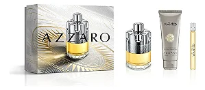 Kit Perfume AZZARO WANTED EDT 100ML + Gel de Banho 75ML + Travel Size 10ML