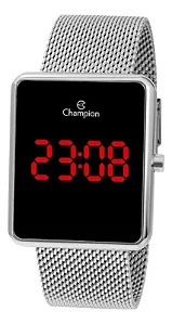 Relógio Champion Digital Led Prata CH48180T