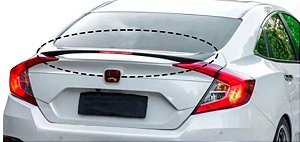 Aerofólio Honda Civic G10 c/ Led 2017-2022 Black Piano