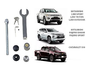 Trava Anti Furto Estepe Pickups L200 Sport Pajero S10