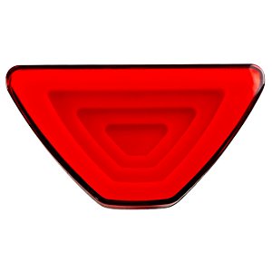 Brake Light Universal F1 Led Gel Triângular  22cm Vermelho