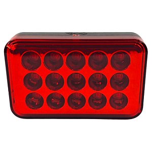 Brake Light Universal F1 15 Leds Retângular  22cm Vermelho